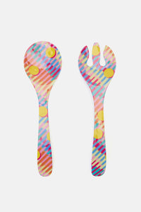 Gorman - Vivid Eclipse Salad Servers - print