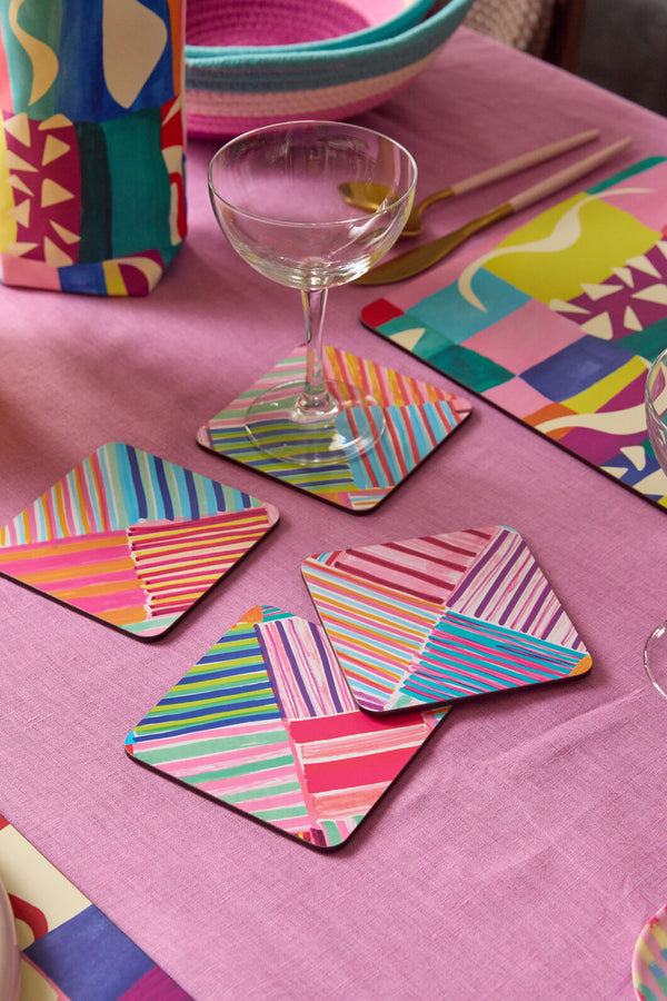 Gorman - Candy Check Coaster Set 4 - print