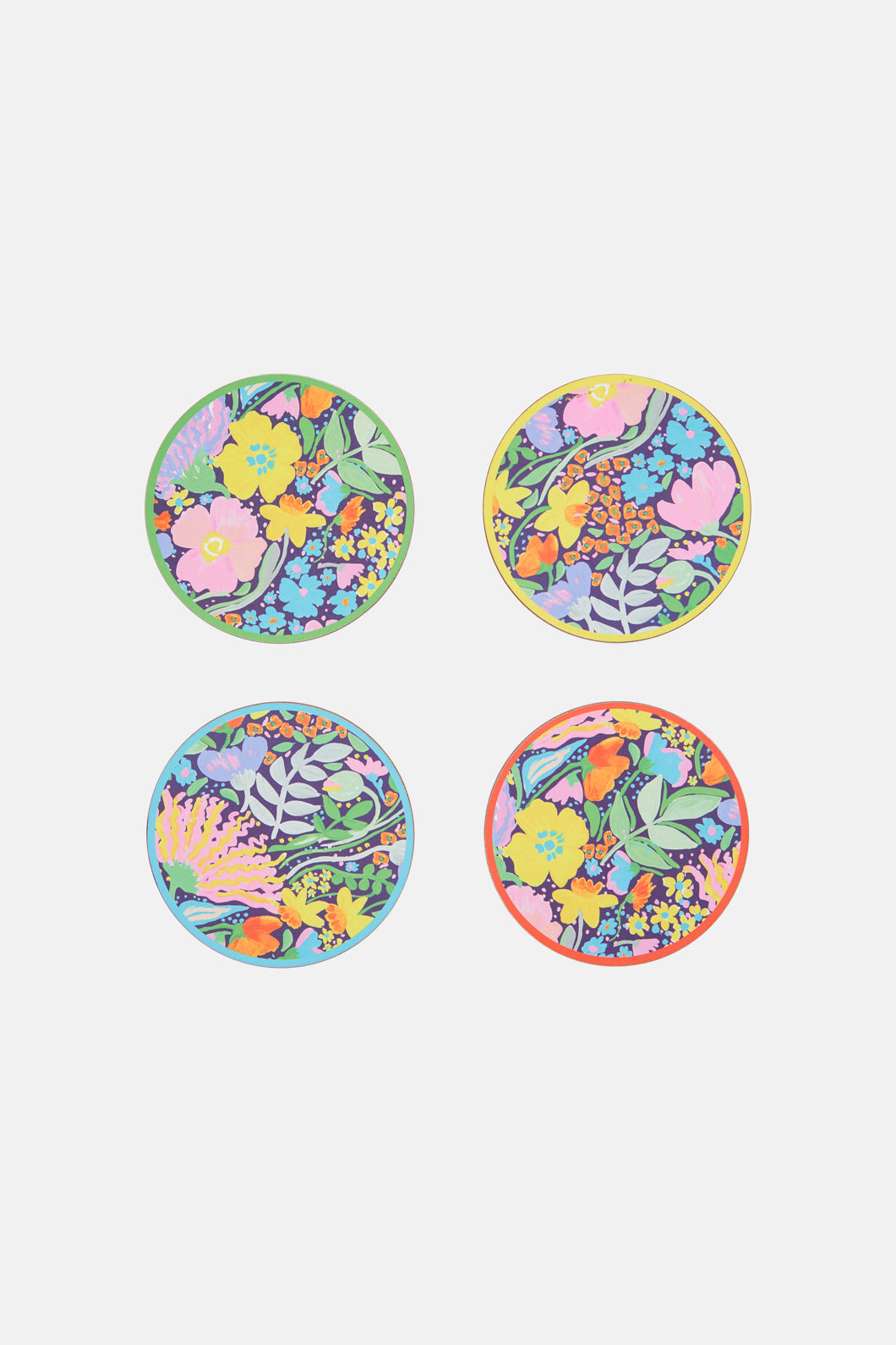 Flower Bed Coaster Set 4