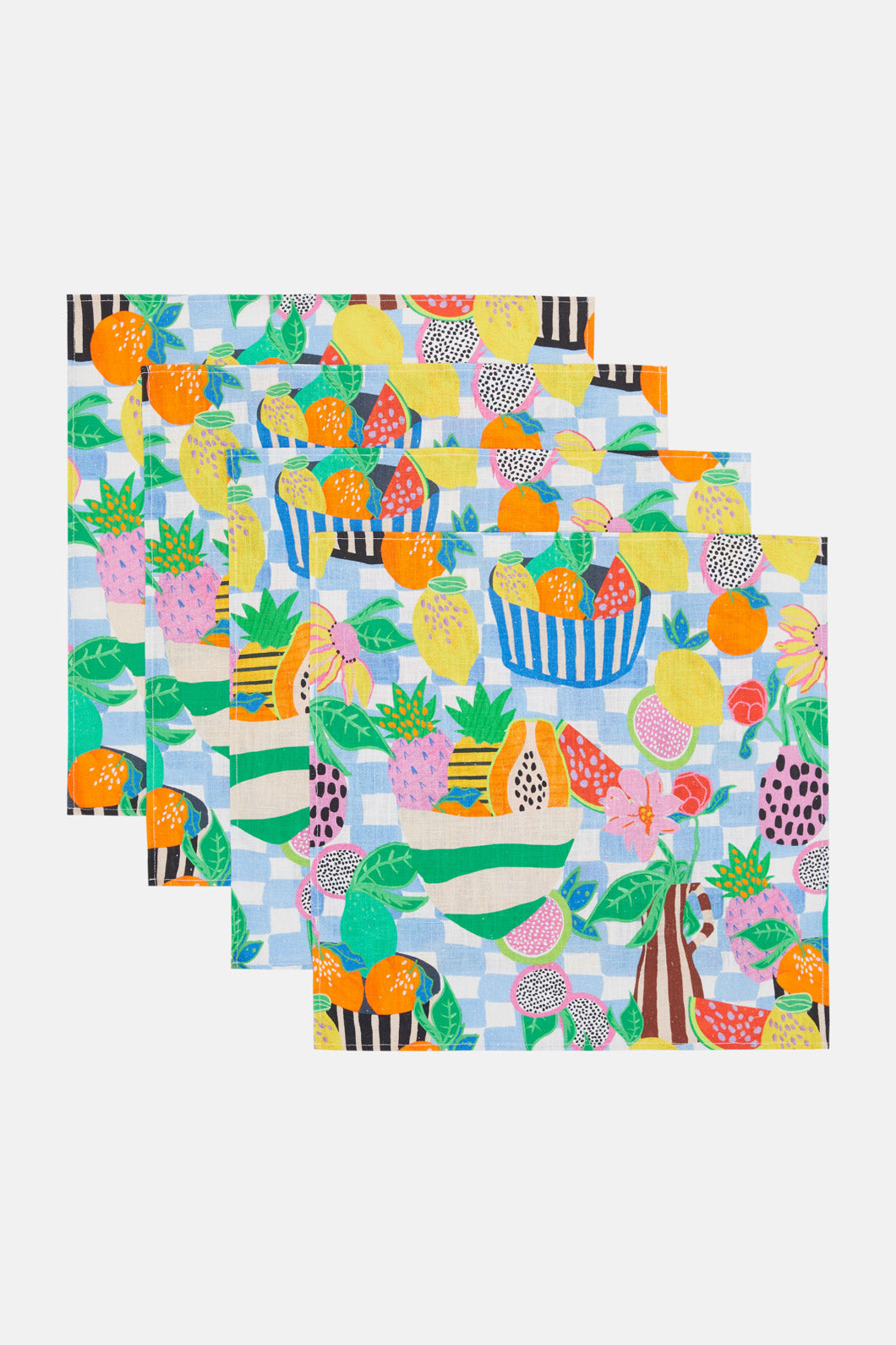 Gorman - Fruit Check Napkin Set 4 - print