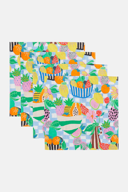 Gorman - Fruit Check Napkin Set 4 - print