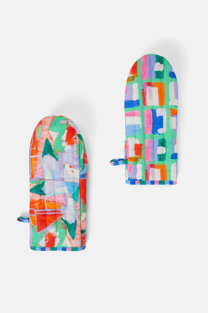 Gorman - Pastels Oven Mitt Set 2 - print