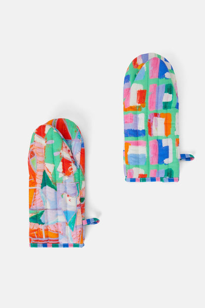 Gorman - Pastels Oven Mitt Set 2 - print