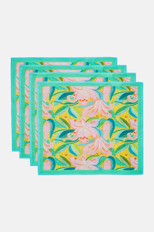 Gorman - Lillies Napkin Set 4 - print
