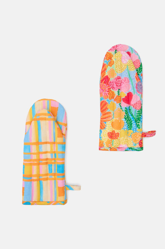 Gorman - Spotted Flower Mitt Set 2 - print