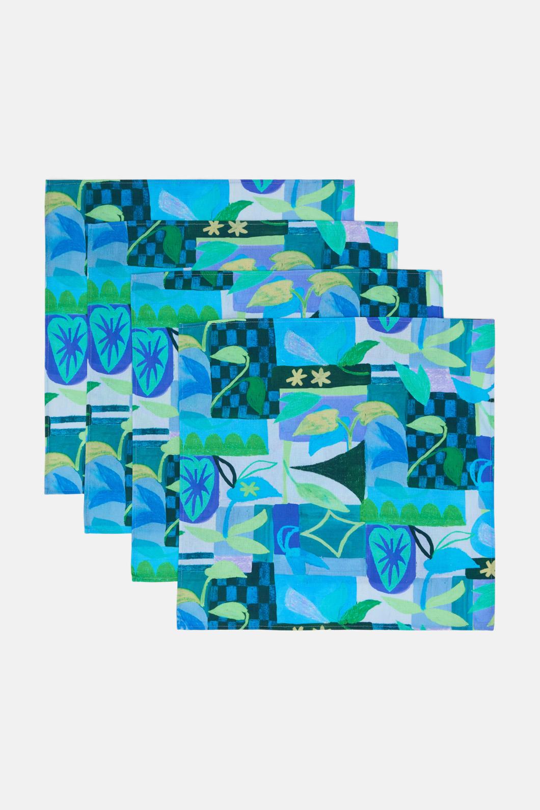 Gorman - Leaves Napkin Set 4 - print