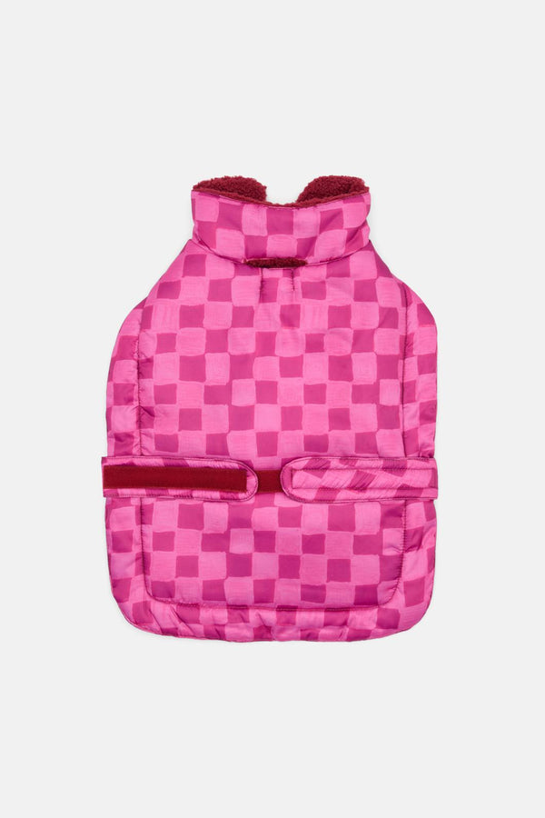 Gorman - Blush Grids Dog Puffer - print