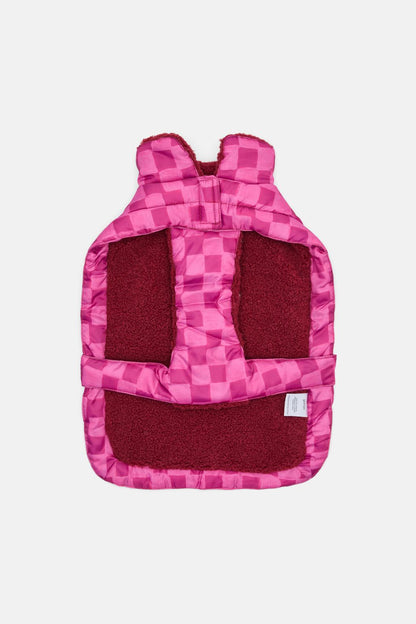 Gorman - Blush Grids Dog Puffer - print