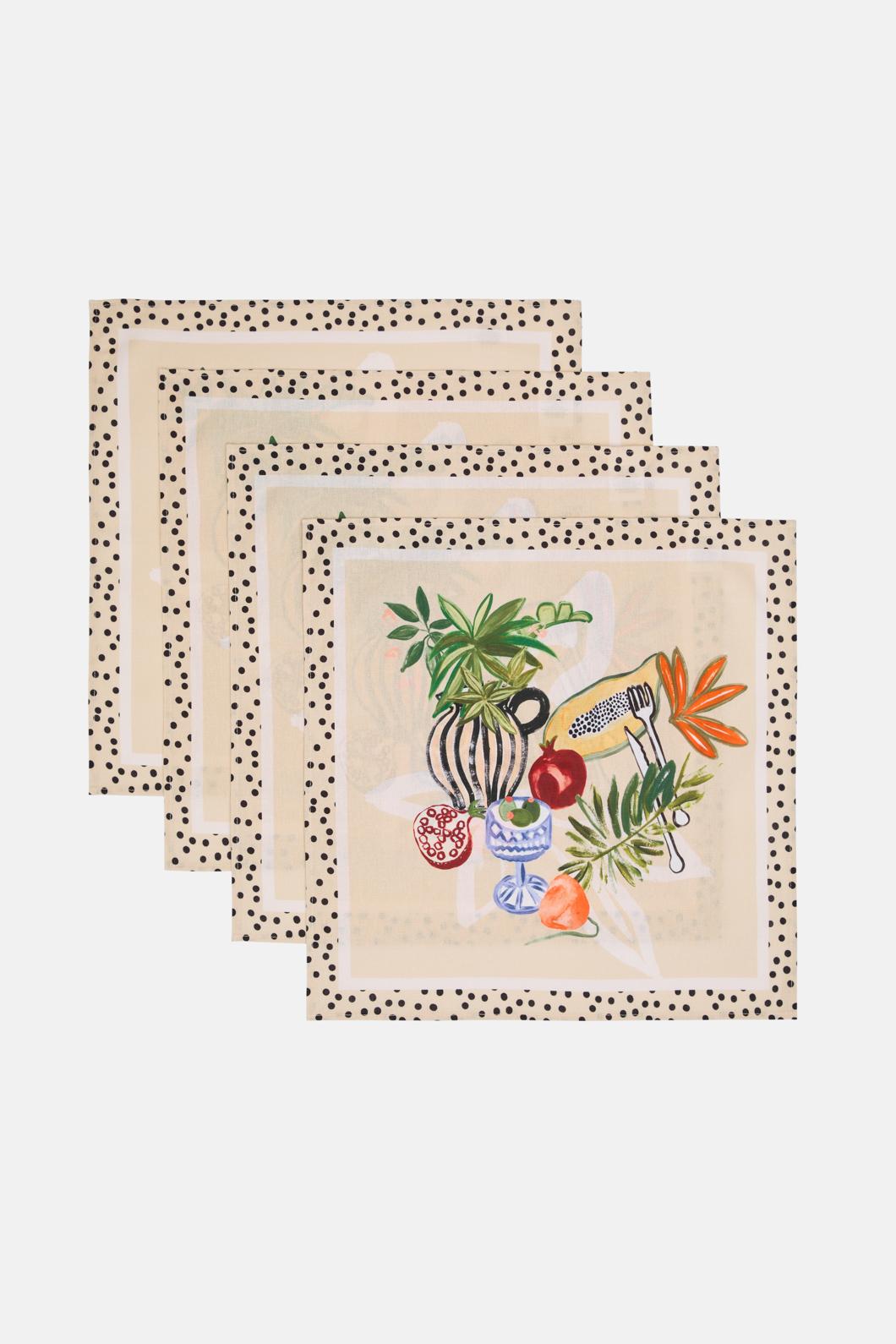 Gorman - Dine & Dash Napkin Set 4 - print