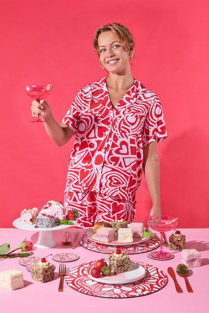 Gorman - Queen Of Hearts Short PJ Set - print