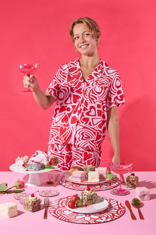 Gorman - Queen Of Hearts Short PJ Set - print