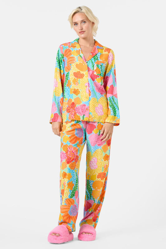 Gorman - Spotted Flower Long PJ Set - print