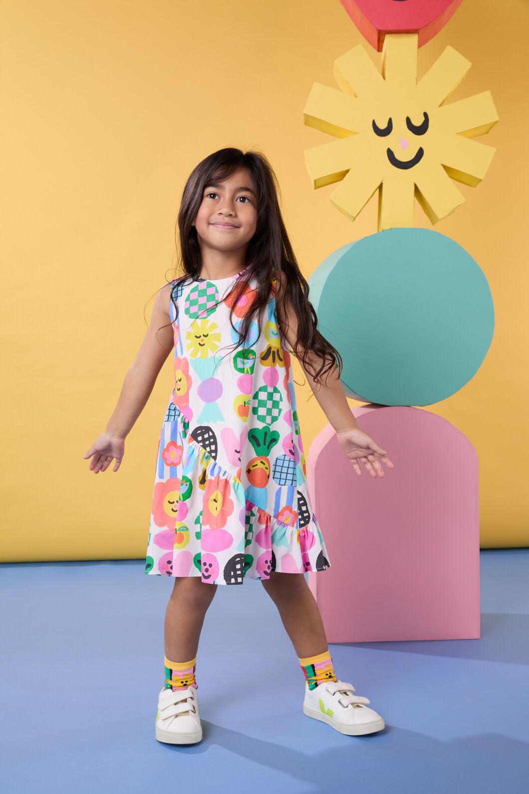 Gorman - Stack Up Kids Dress - cream