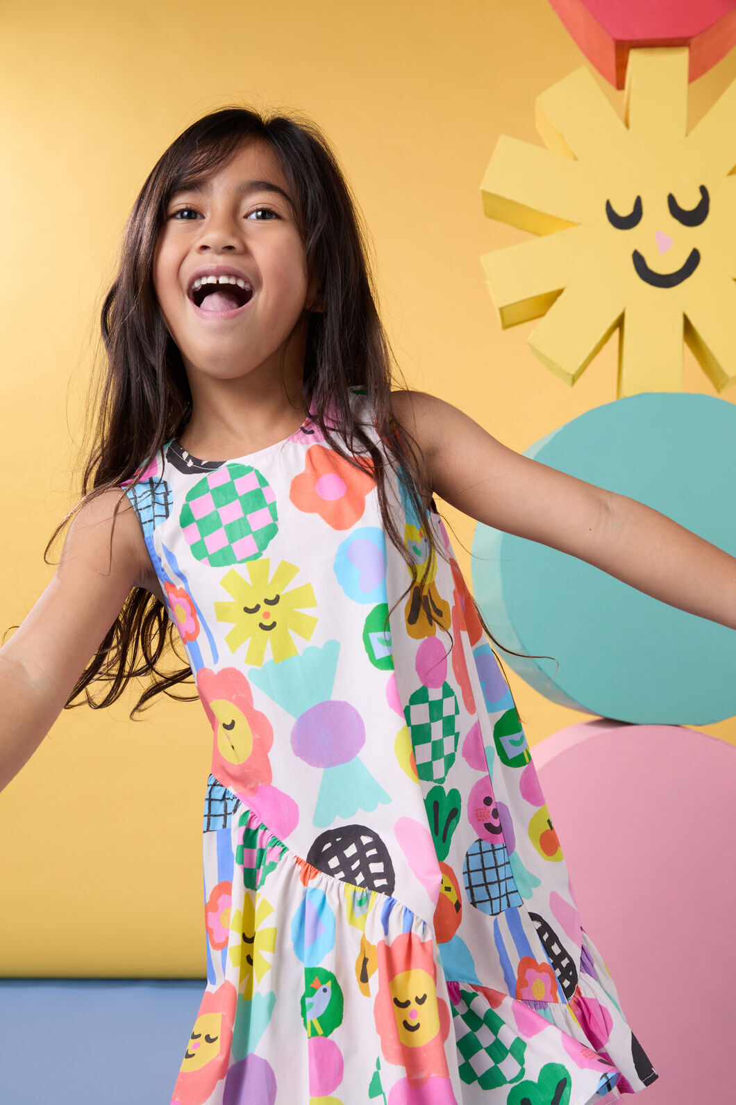 Gorman - Stack Up Kids Dress - cream