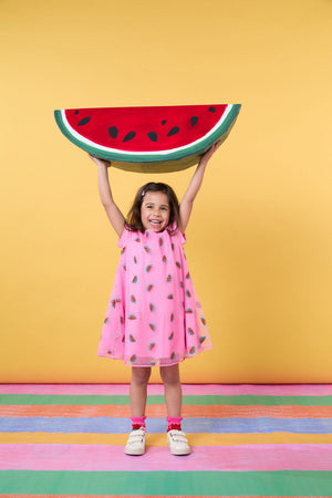 Gorman - Watermelon Sequin Kids Dress - pink