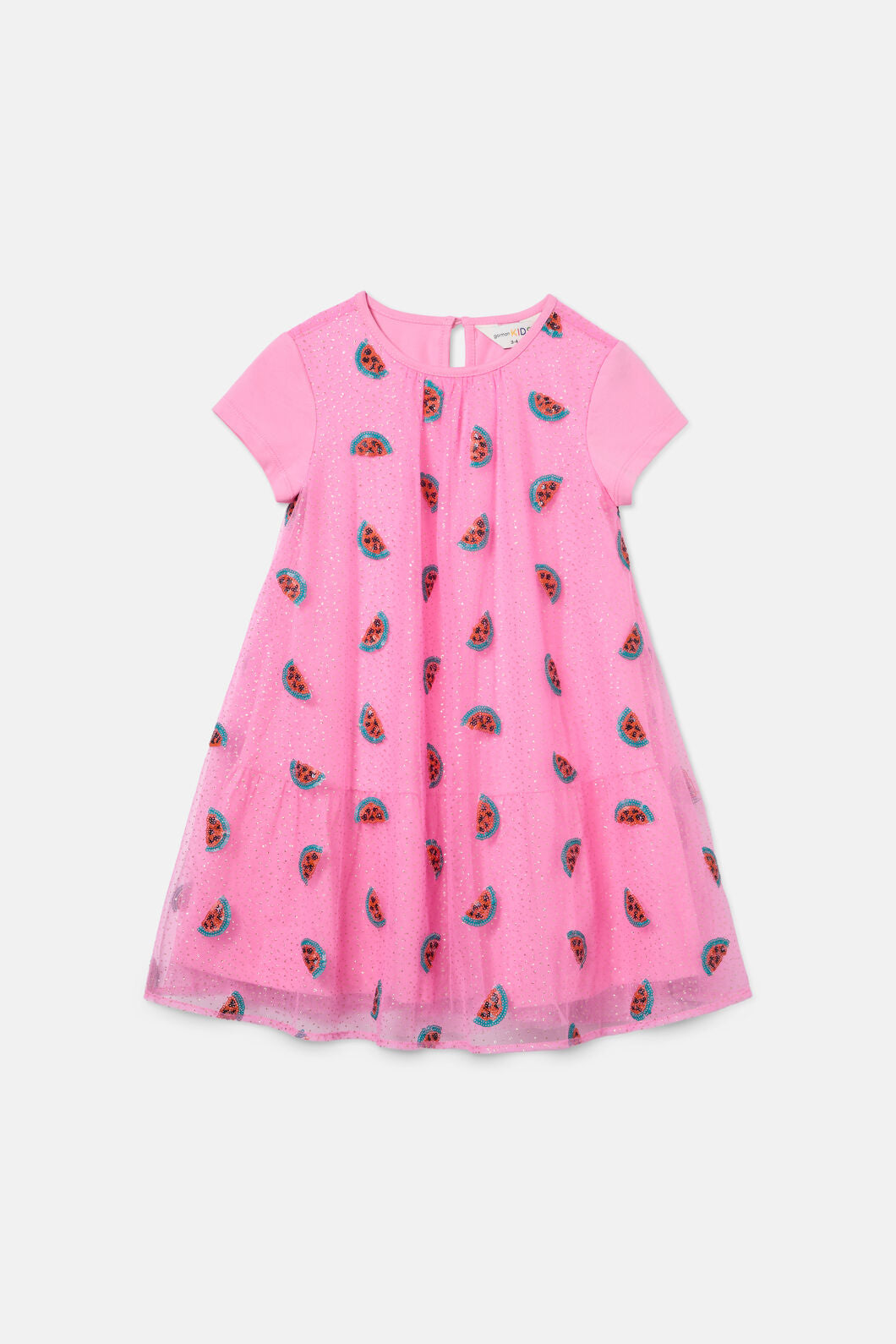 Gorman - Watermelon Sequin Kids Dress - pink
