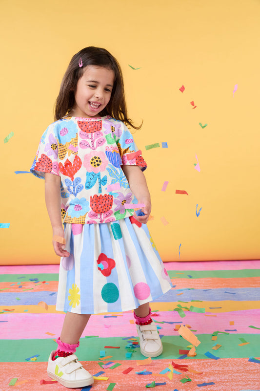 Gorman - Sequin Stripe Kids Skirt - stripe