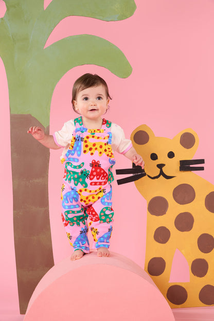 Gorman - Wiskers Baby Frill Overalls - pink