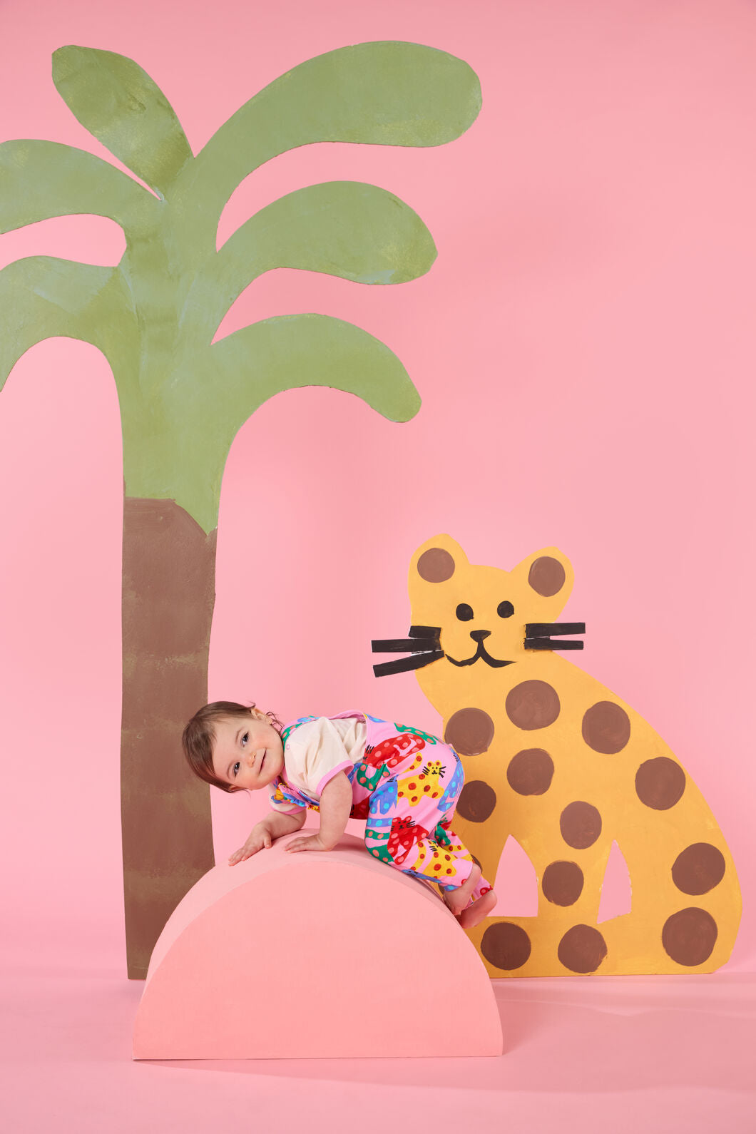 Gorman - Wiskers Baby Frill Overalls - pink