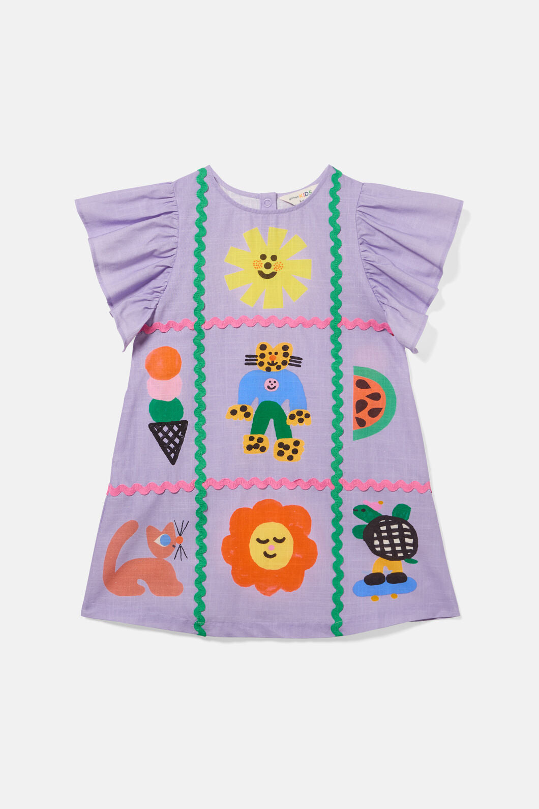Gorman - Ric Rac Kids Dress - lilac