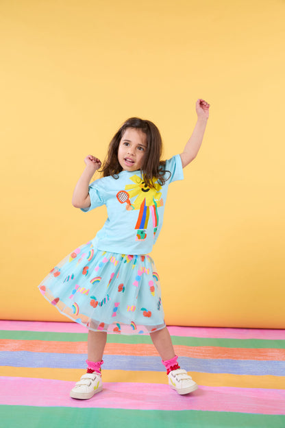 Gorman - Lollies Sequins Kids Skirt - blue