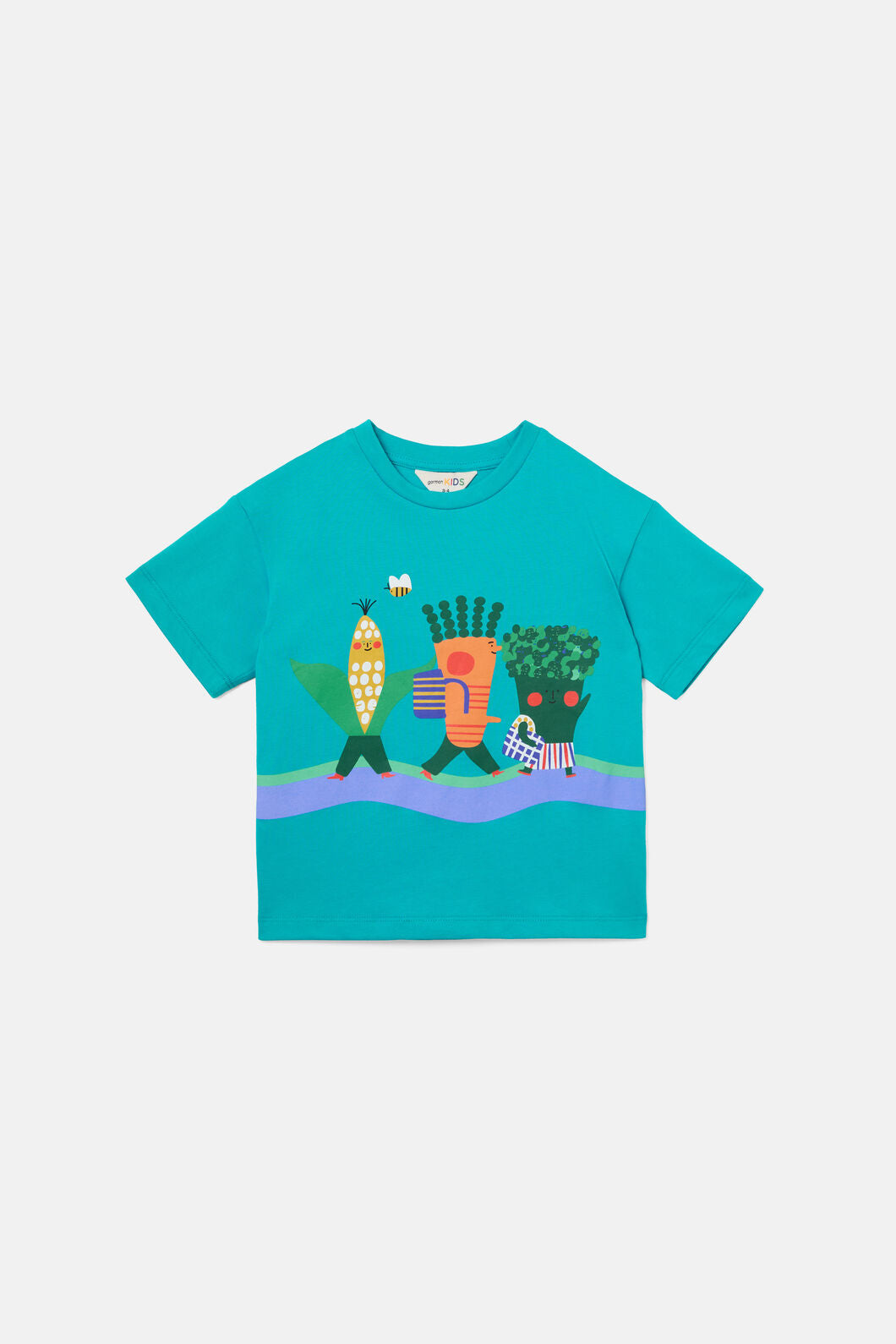 Gorman - Veggie Guys Kids Ss Tee - teal