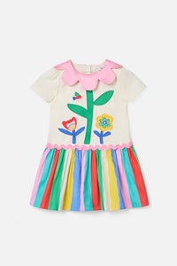 Gorman - Petal Neck Kids Party Dress - multi