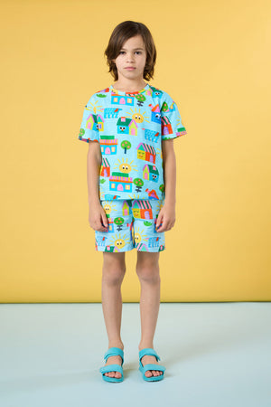 Gorman - Little Huts Kids SS Tee - blue