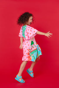 Gorman - Buggy Grid Kids Frill Dress - multi