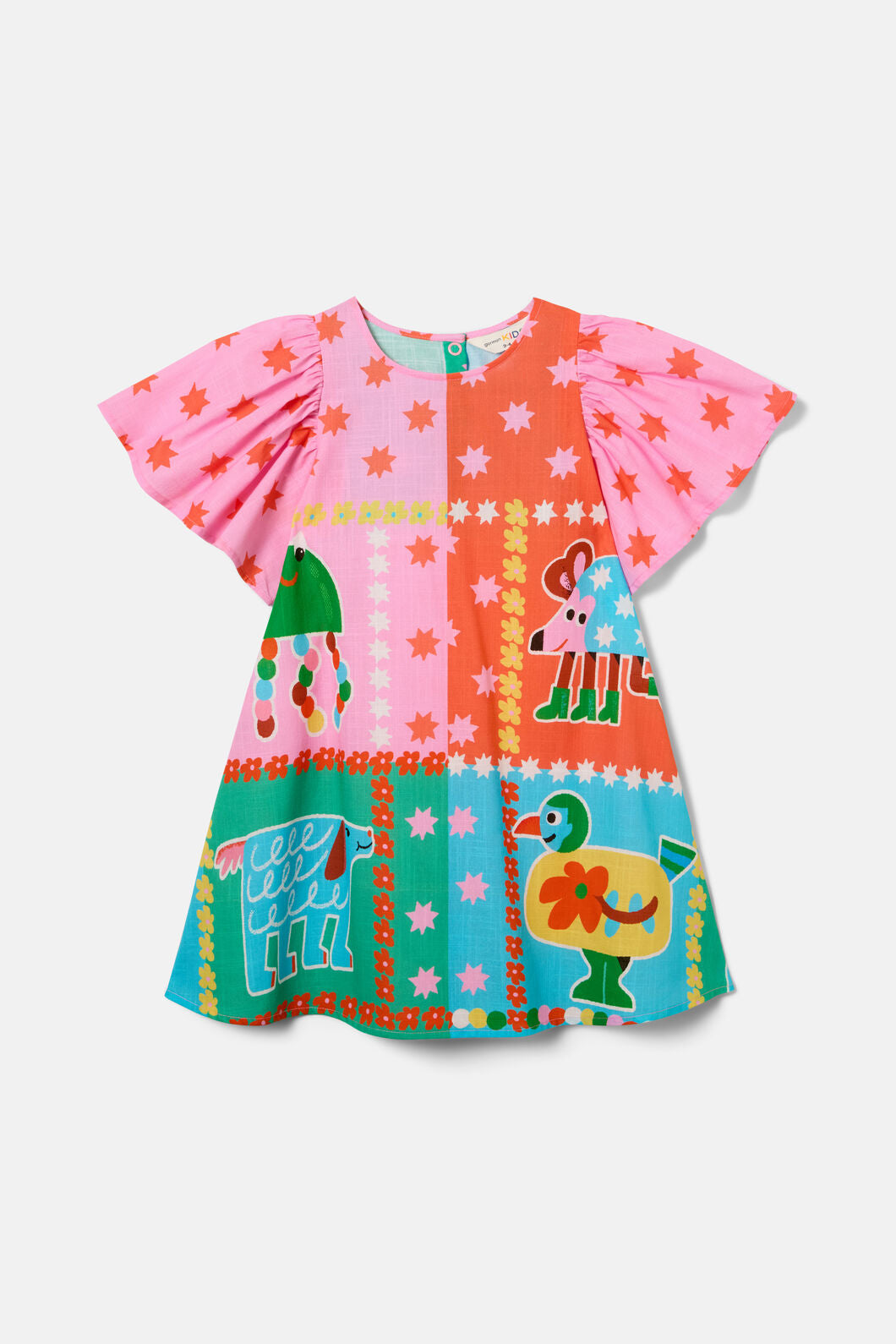 Gorman - Buggy Grid Kids Frill Dress - multi