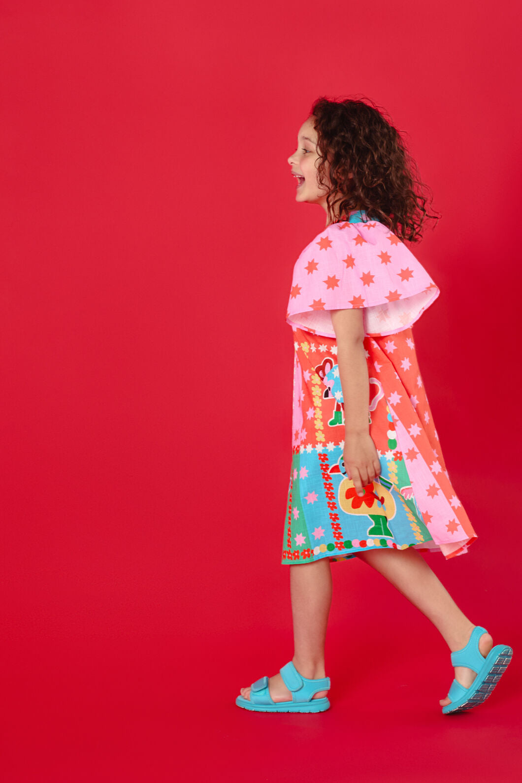 Gorman - Buggy Grid Kids Frill Dress - multi