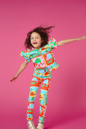 Gorman - Buggy Grid Kids Frill Tee - multi