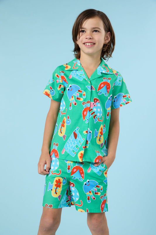 Gorman - Buggy Stripe Kids Shirt - green