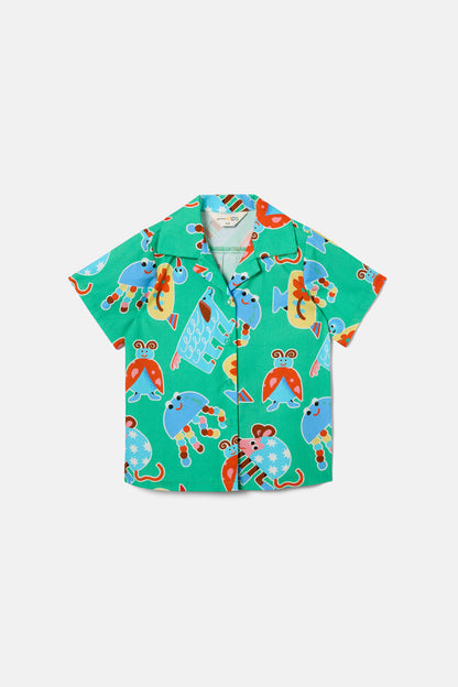 Gorman - Buggy Stripe Kids Shirt - green