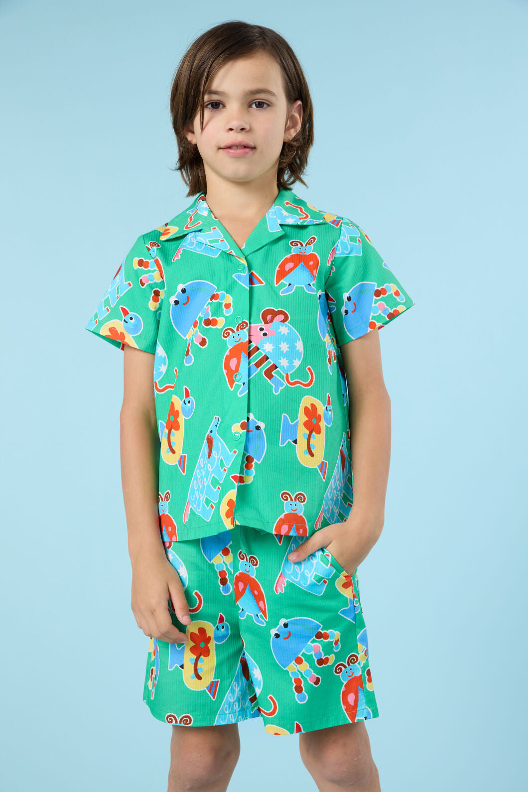 Gorman - Buggy Stripe Kids Shorts - green