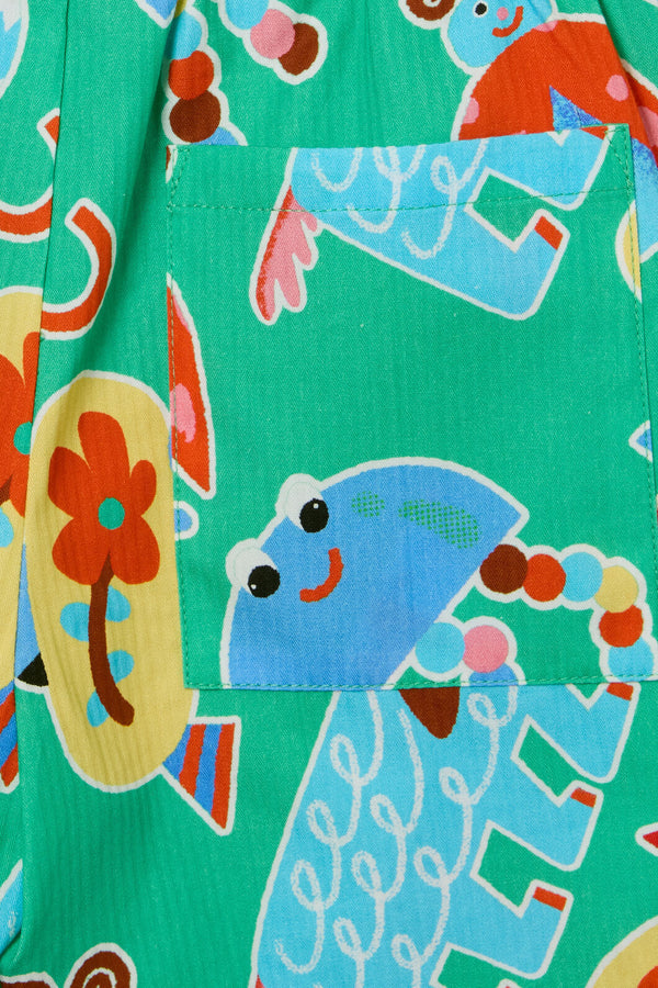 Gorman - Buggy Stripe Kids Shorts - green