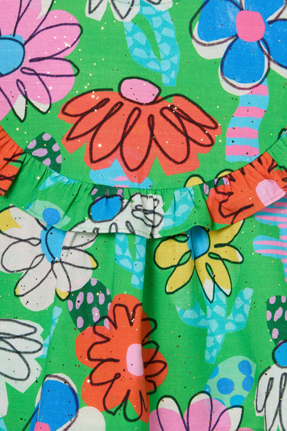 Gorman - Cut Out Floral Kids Top - green