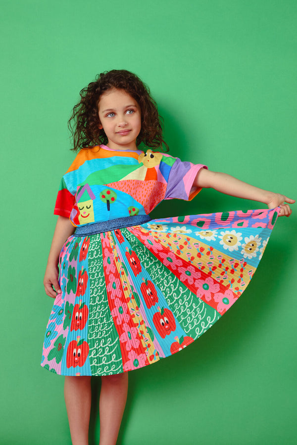 Gorman - Splice Icon Kids Pleat Skirt - multi