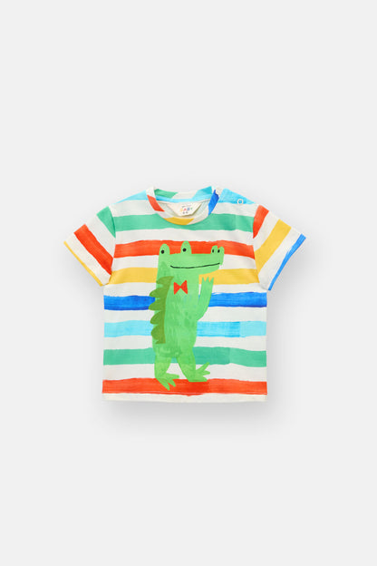 Gorman - Croc Stripe Baby SS Tee - cream