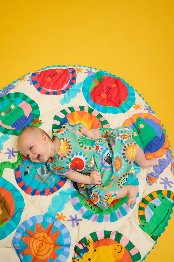 Gorman - Animal Stamp Baby Dress - green