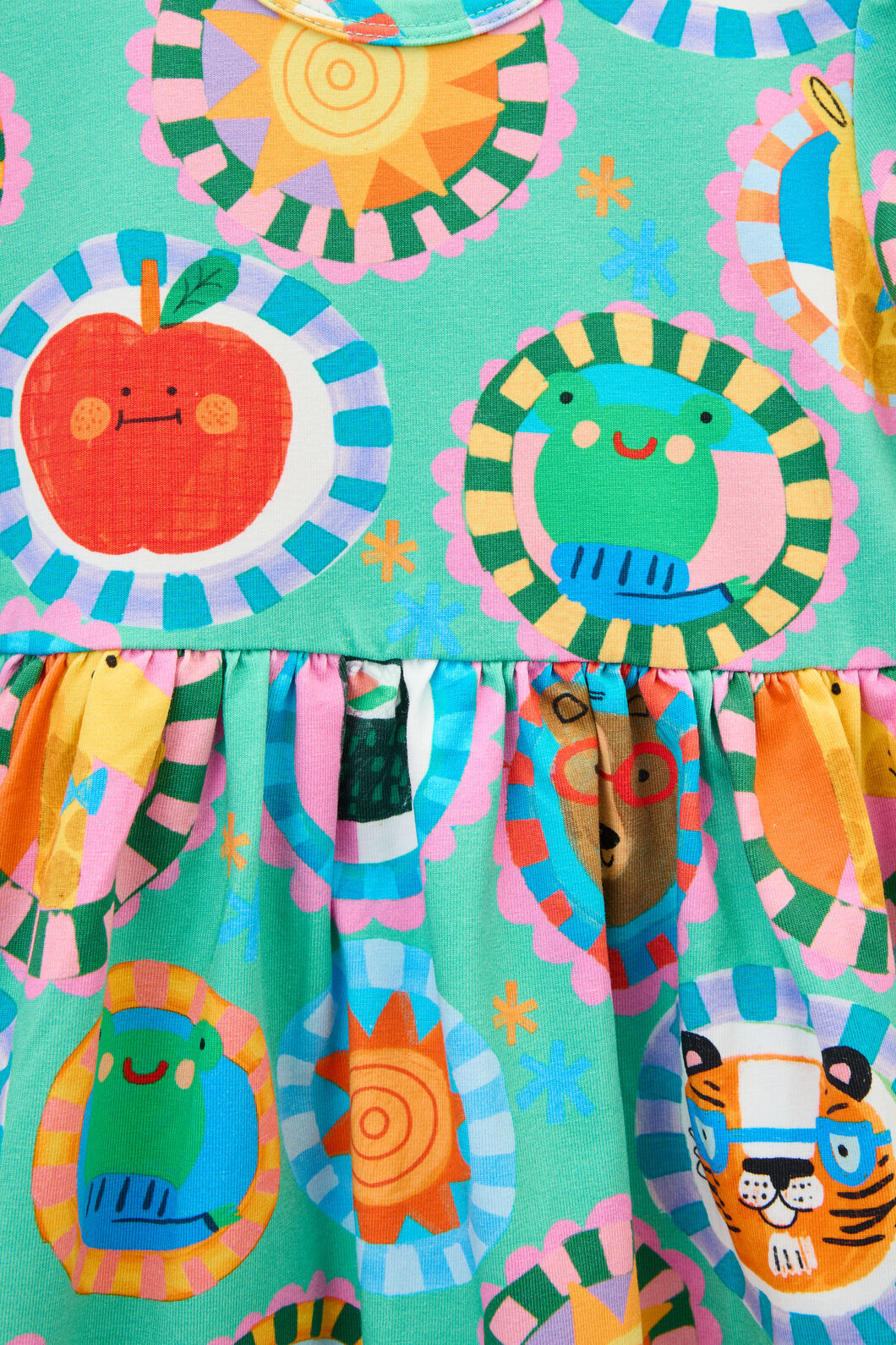 Gorman - Animal Stamp Baby Dress - green