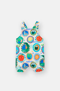 Gorman - Animal Stamp Baby Overalls - cream