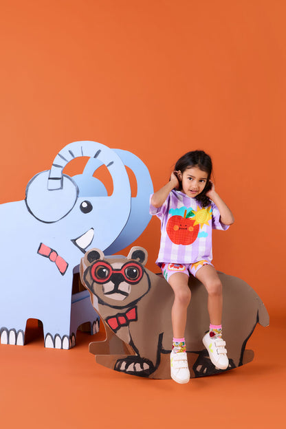 Gorman - Apple Check Kids SS Tee - lilac