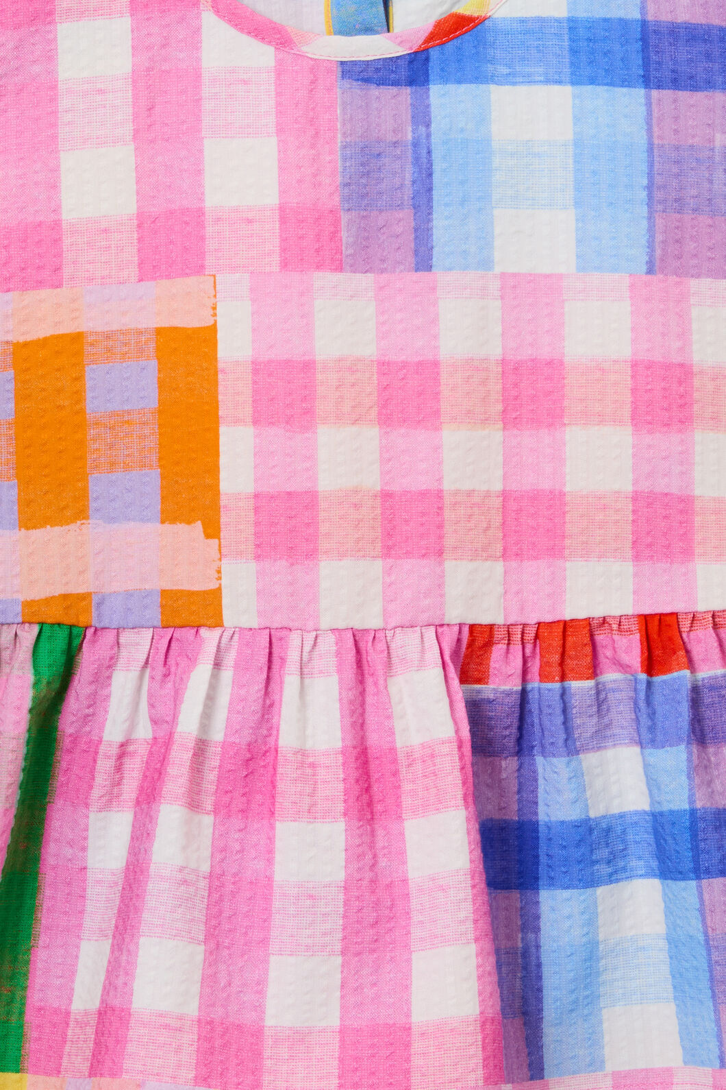 Gorman - Vichy Check Kids Frill Top - multi