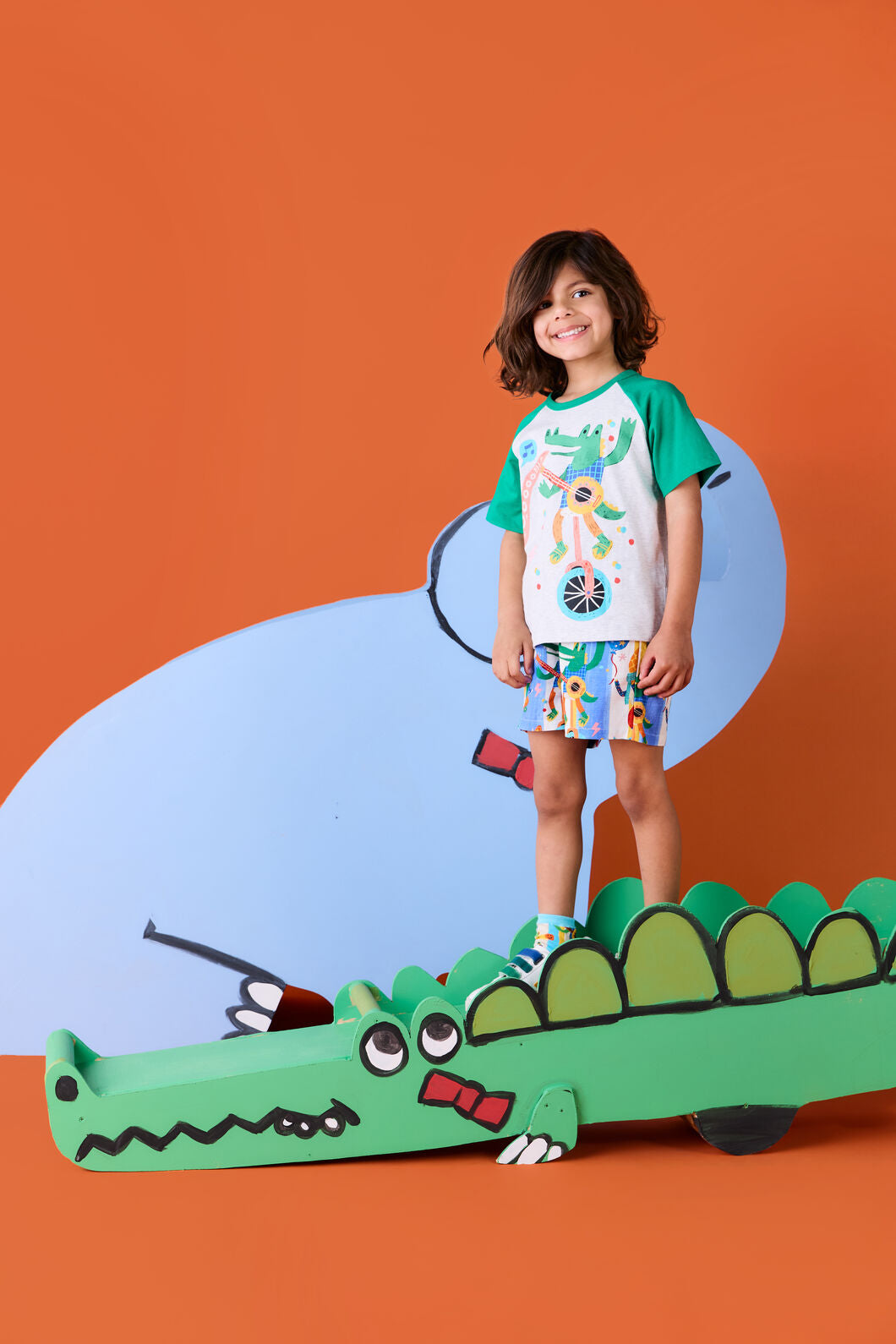 Gorman - Party Croc Kids SS Raglan Tee - multi