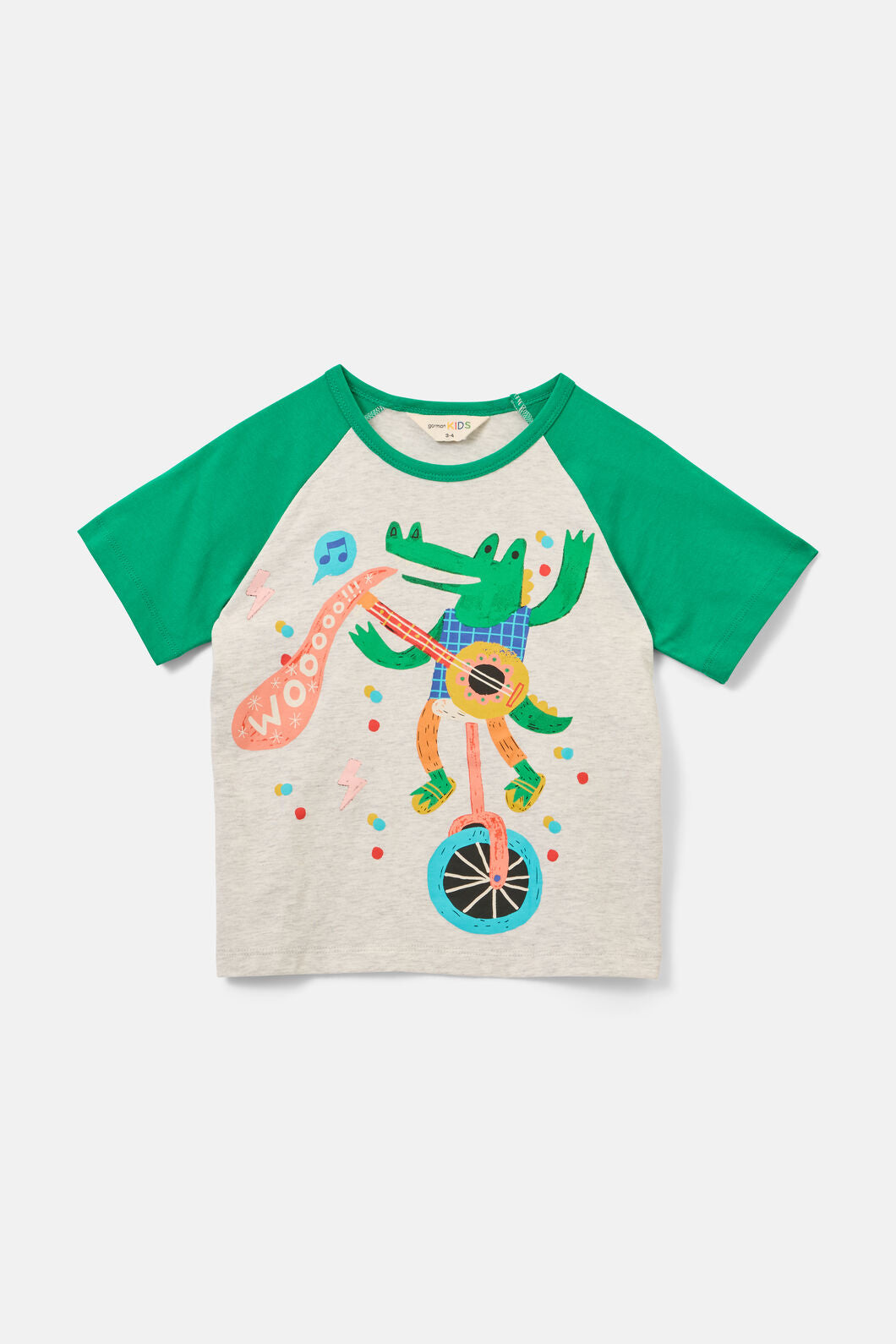 Gorman - Party Croc Kids SS Raglan Tee - multi