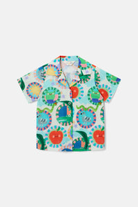 Gorman - Animal Stamp Kids Shirt - cream