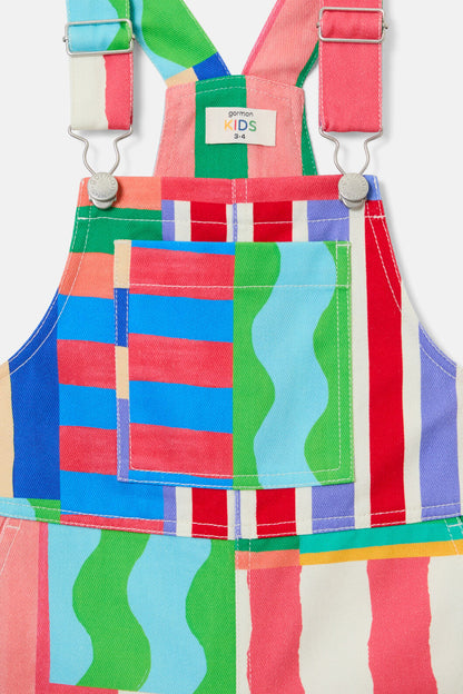 Gorman - Stripe Mix Kids Overalls - multi