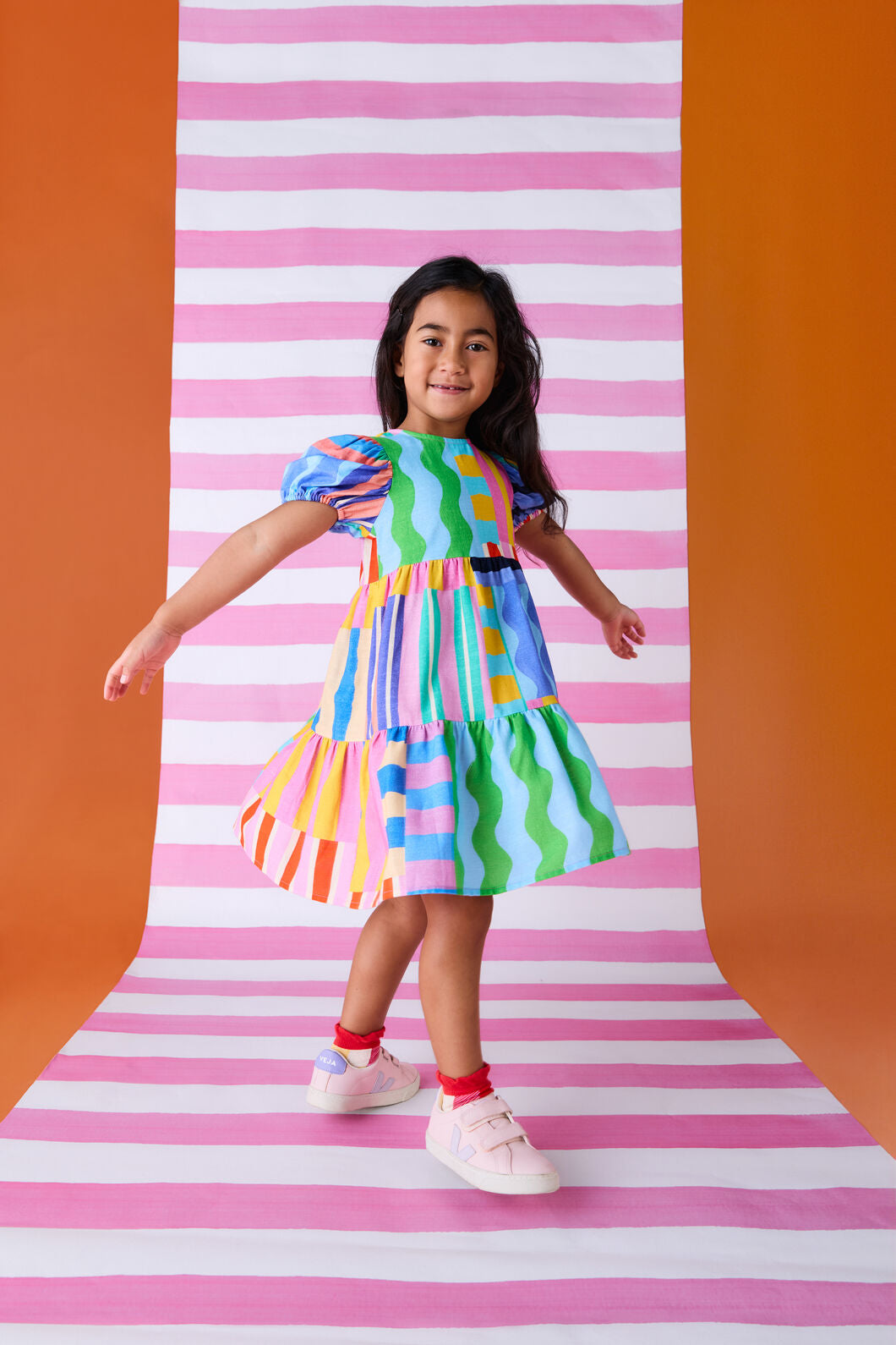 Gorman - Stripe Mix Kids Dress - multi