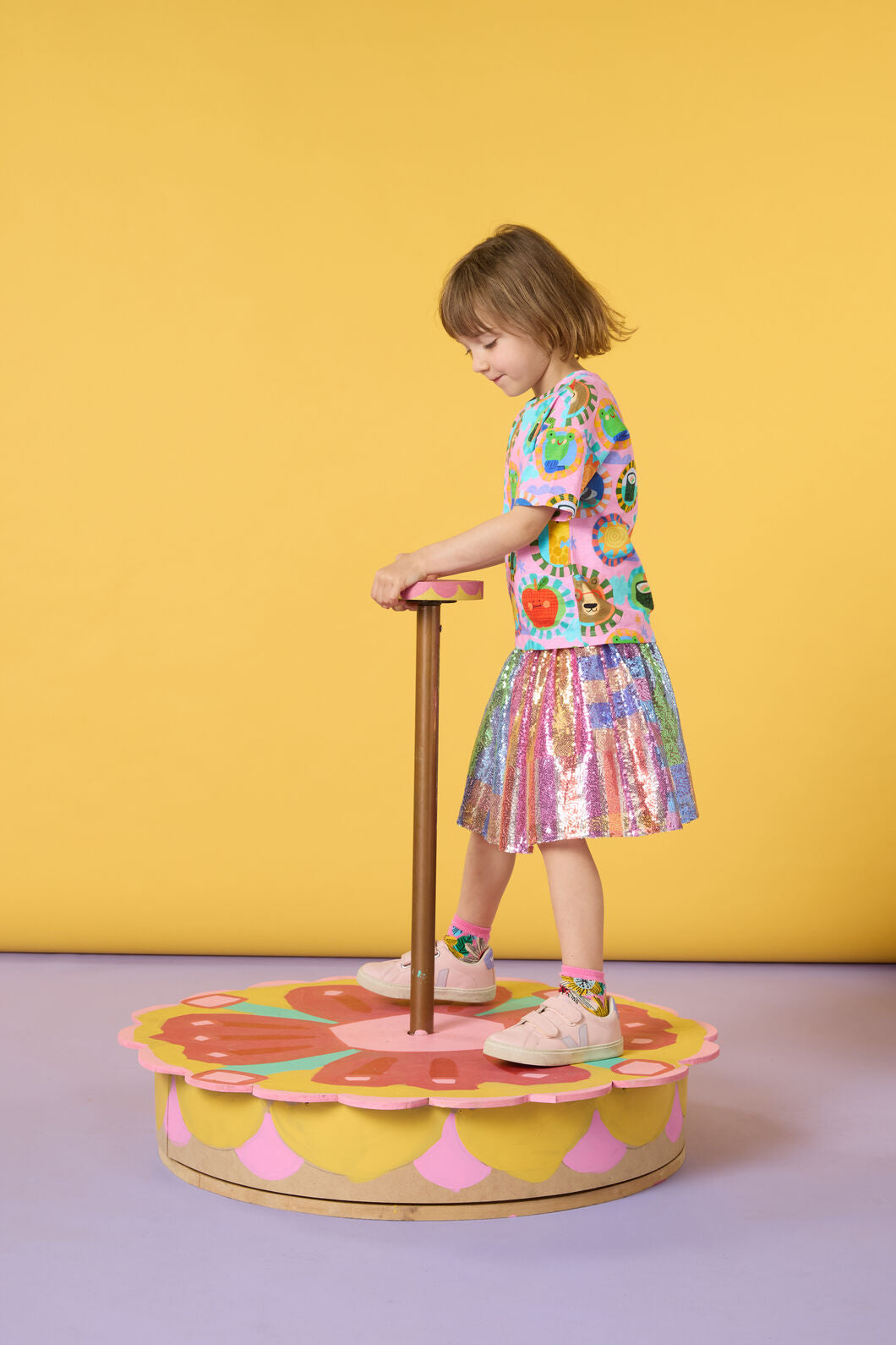 Gorman - Animal Stamp Kids SS Tee - pink